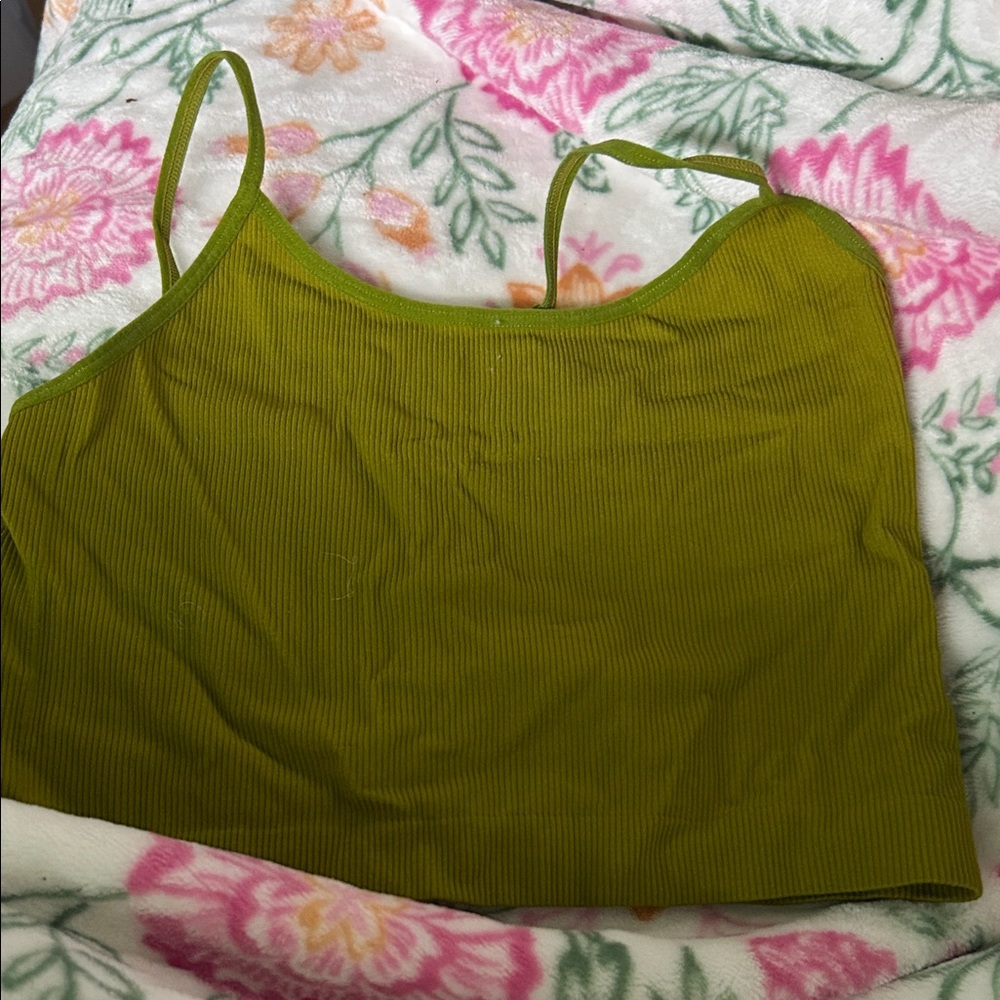 Wild Fable Lime Green Ribbed Camisole